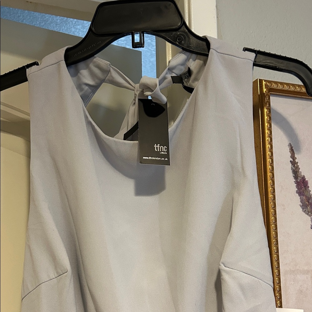 TFNC Pale Gray Sleeveless Tie-Back